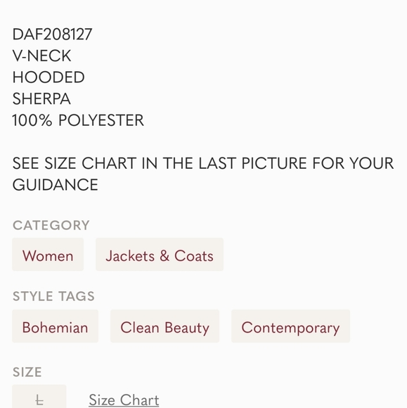 V-neck Hooded Sherpa - Picture 4 of 4